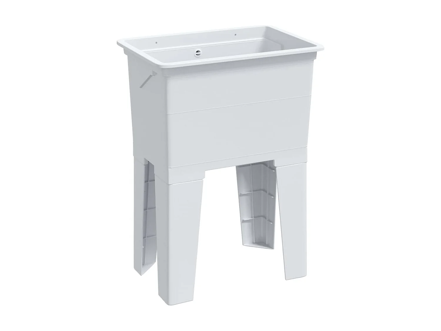 Witte wasmand 59x41x75 cm hars