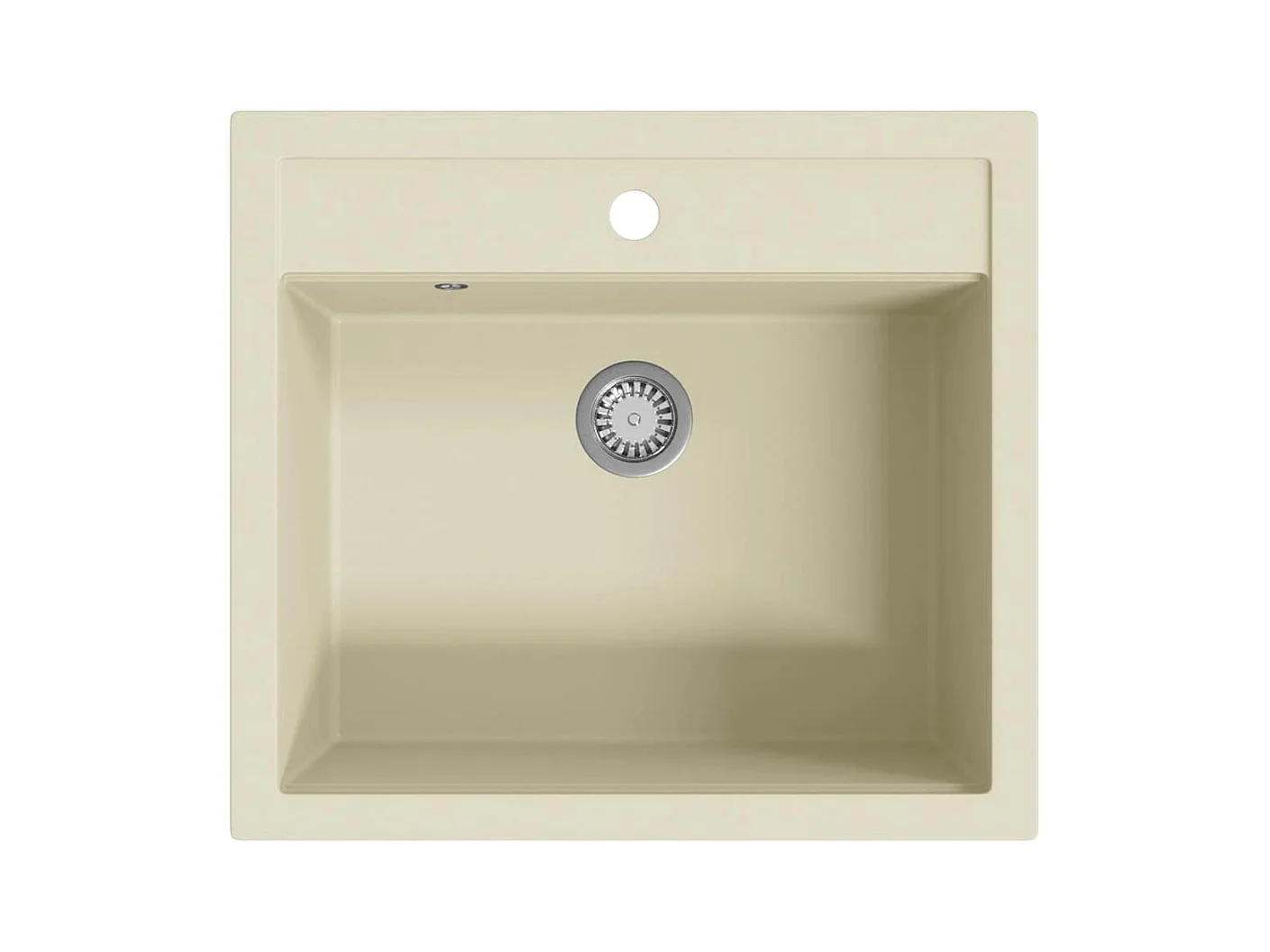 Granieten keukenspoelbak enkele spoelbak beige