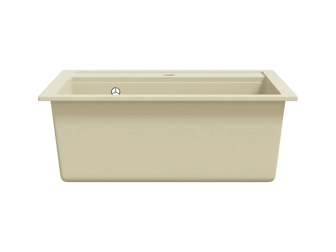 Granieten keukenspoelbak enkele spoelbak beige