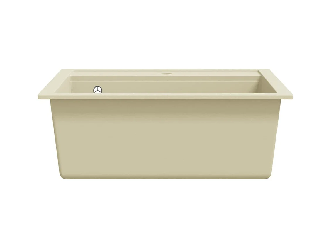 Granieten keukenspoelbak enkele spoelbak beige