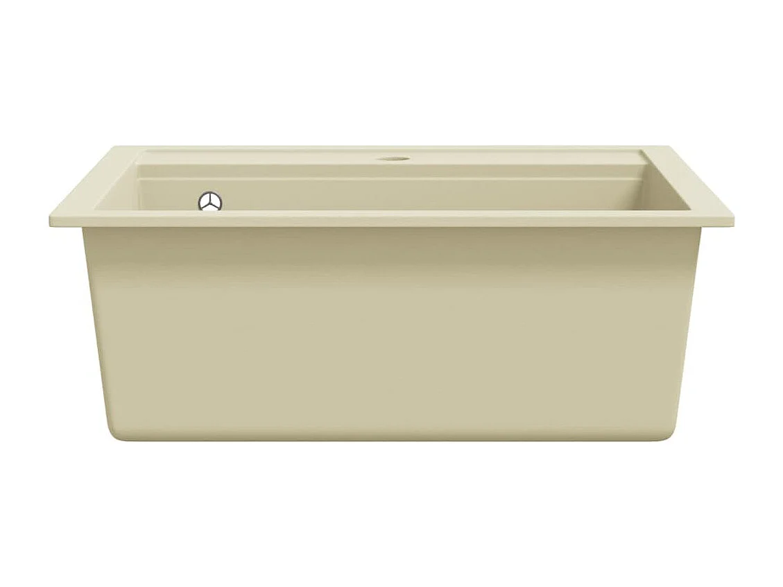 Évier de cuisine Granit Seul lavabo Beige