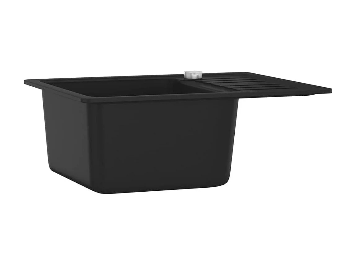 Évier de cuisine en granit Bac unique Noir