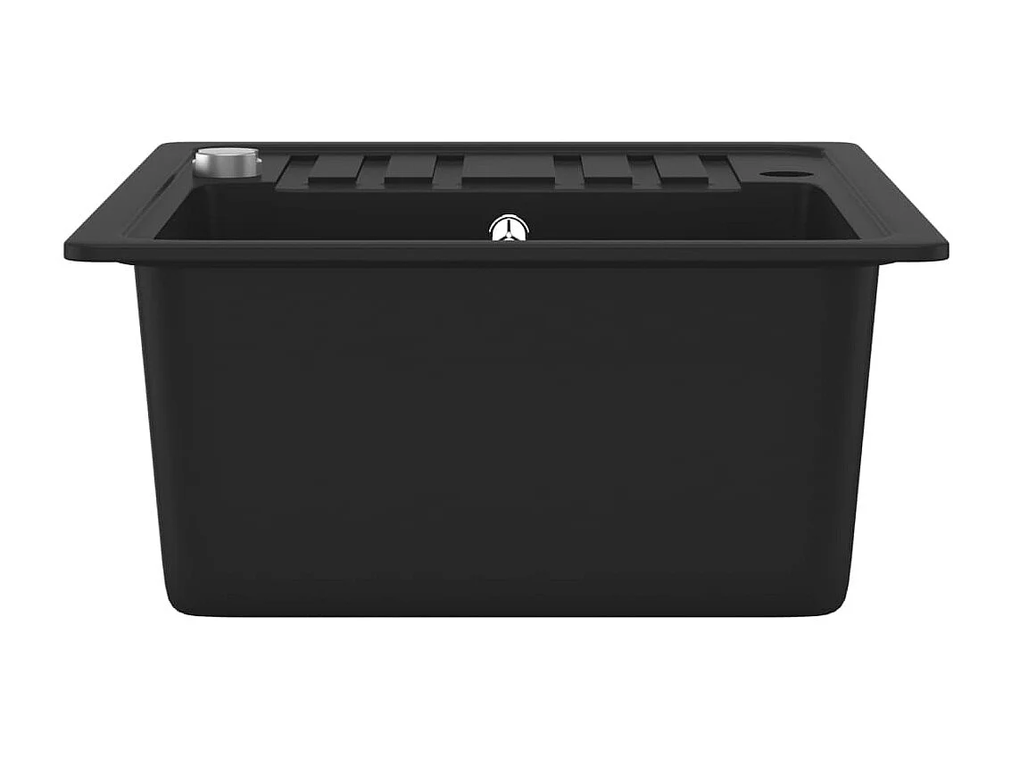 Évier de cuisine en granit Bac unique Noir