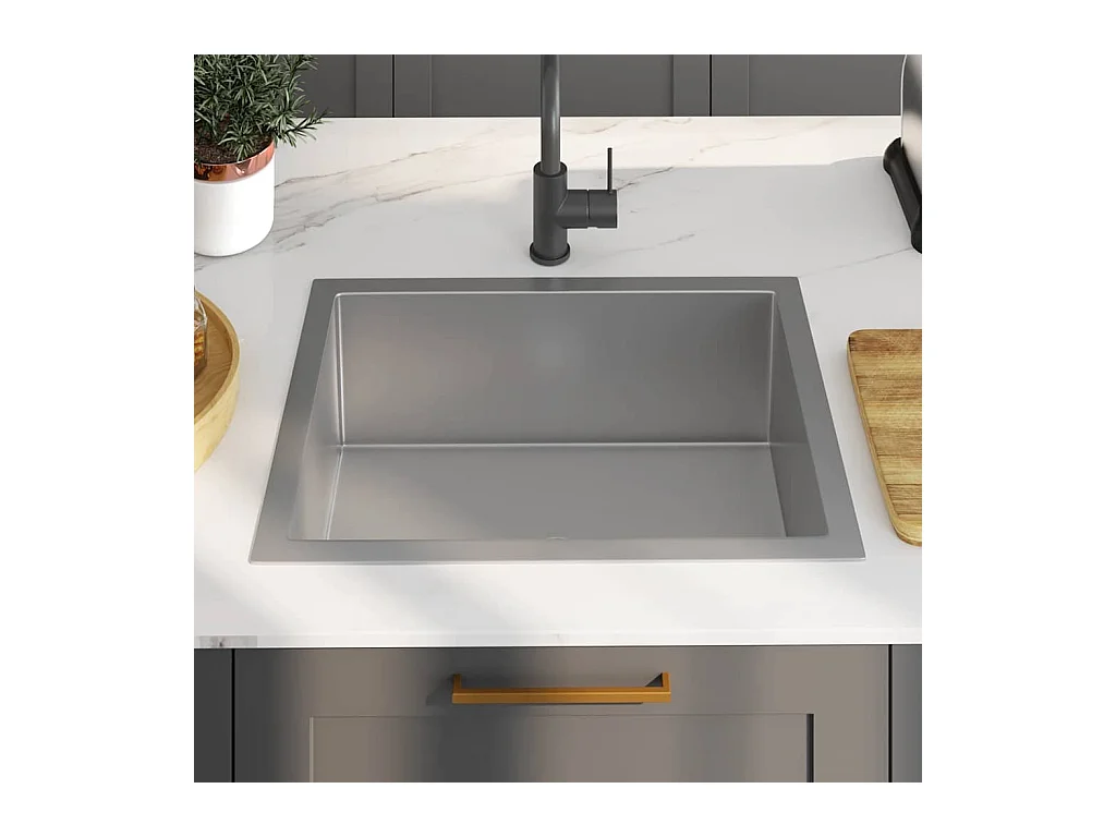 Handgemaakte keukengootsteen roestvrij staal