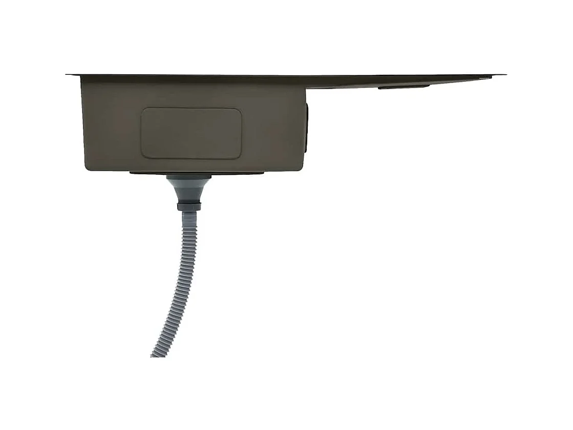 Handgefertigte Küchenspüle aus schwarzem Edelstahl