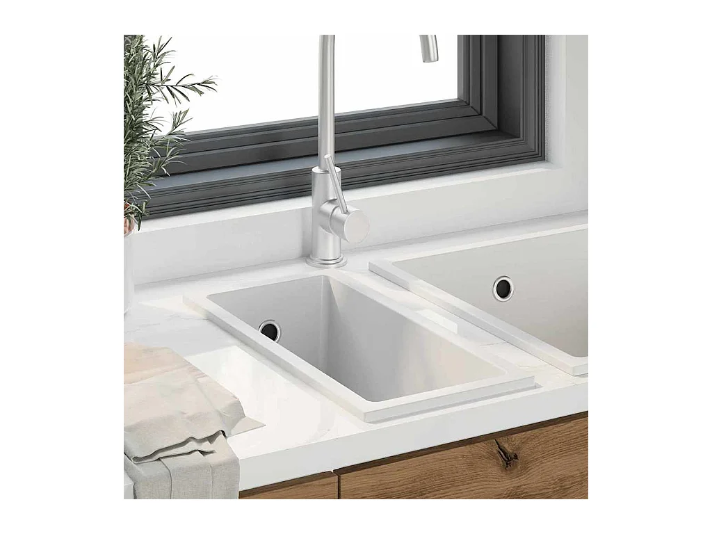 Évier de cuisine Blanc 21 x 44 x 14 cm Granite