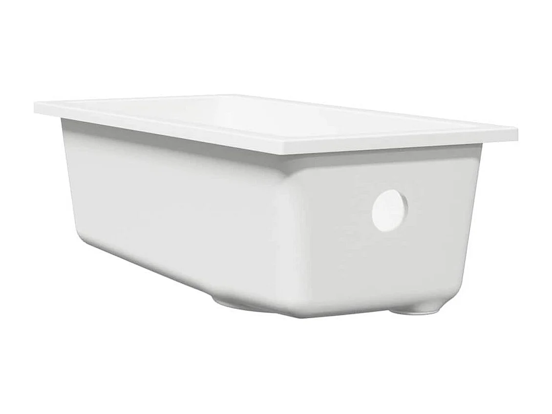 Witte keukenspoelbak 21 x 44 x 14 cm Graniet