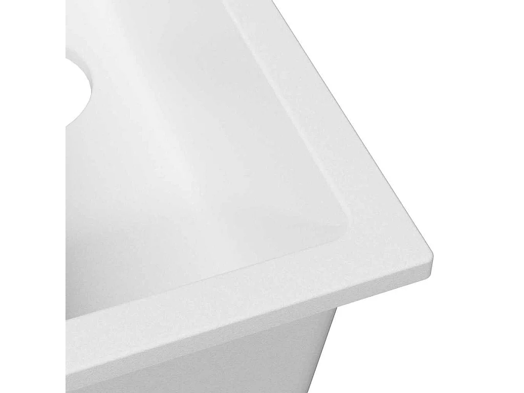 Witte keukenspoelbak 21 x 44 x 14 cm Graniet