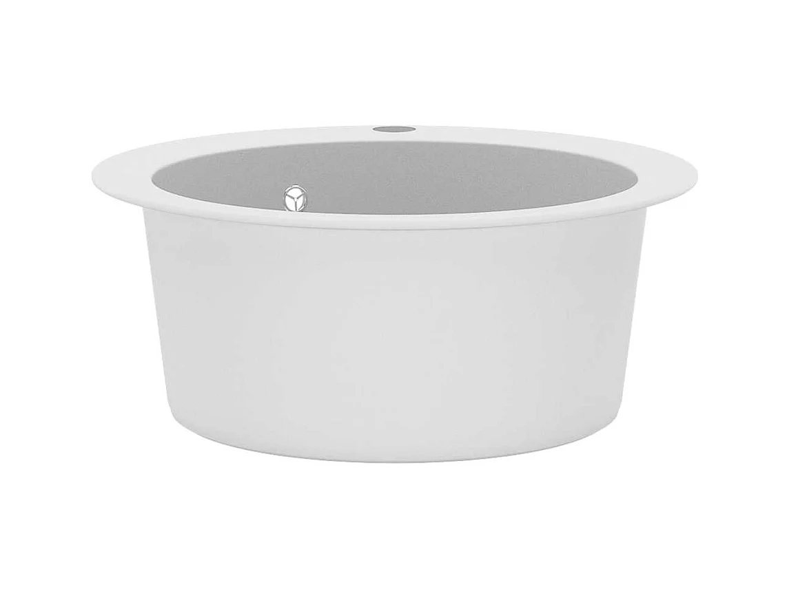 Évier de cuisine Granit Rond Blanc