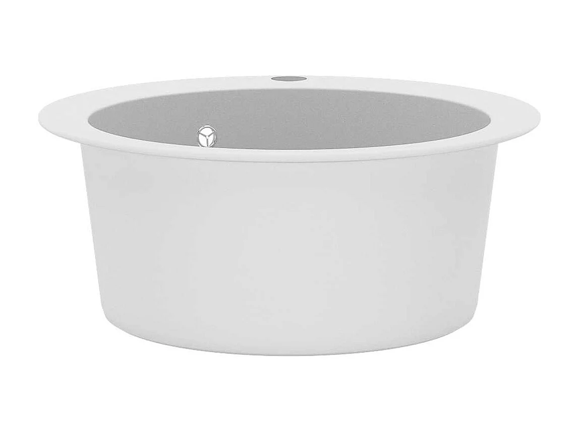 Witte ronde granieten keukengootsteen