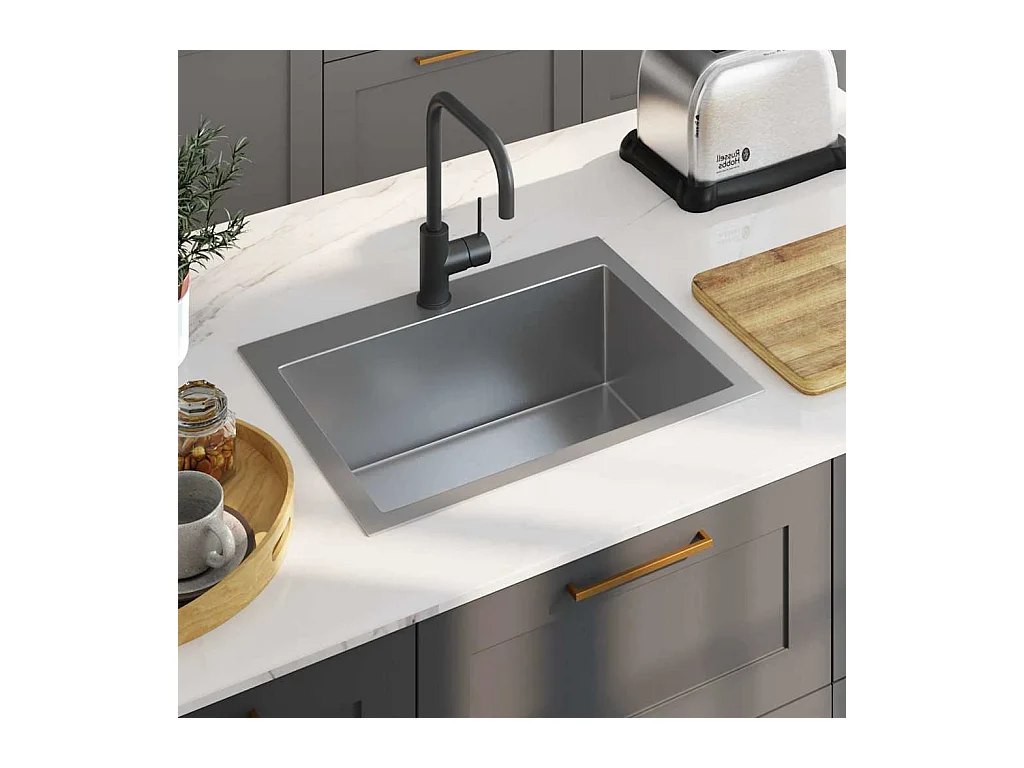 Handgemaakte keukengootsteen roestvrij staal