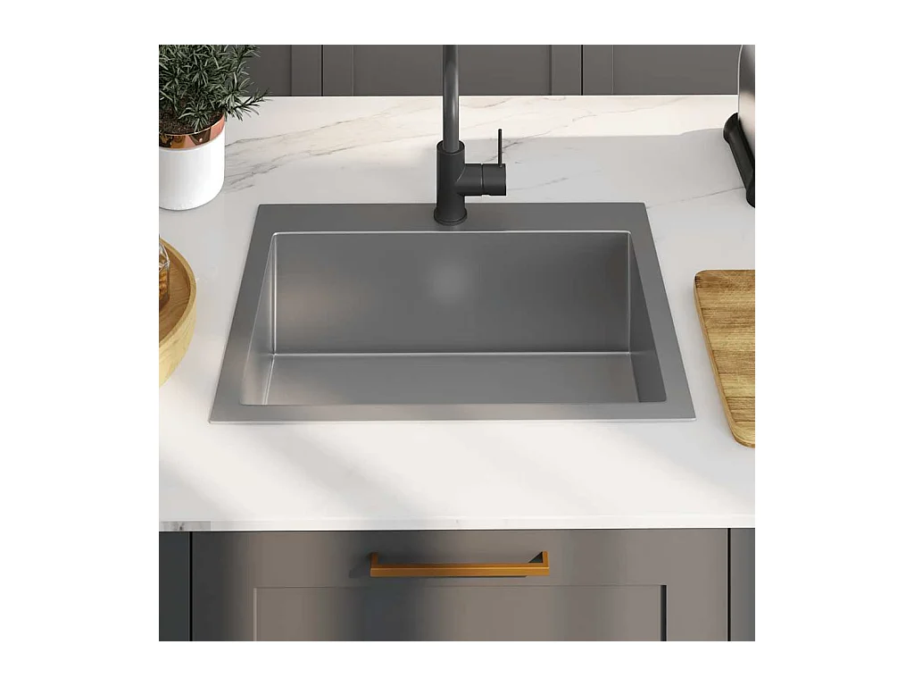 Handgemaakte keukengootsteen roestvrij staal