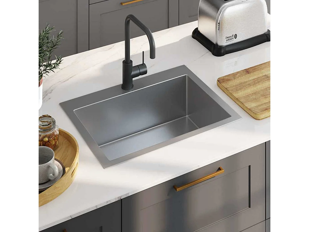 Évier de cuisine fait main Acier inoxydable