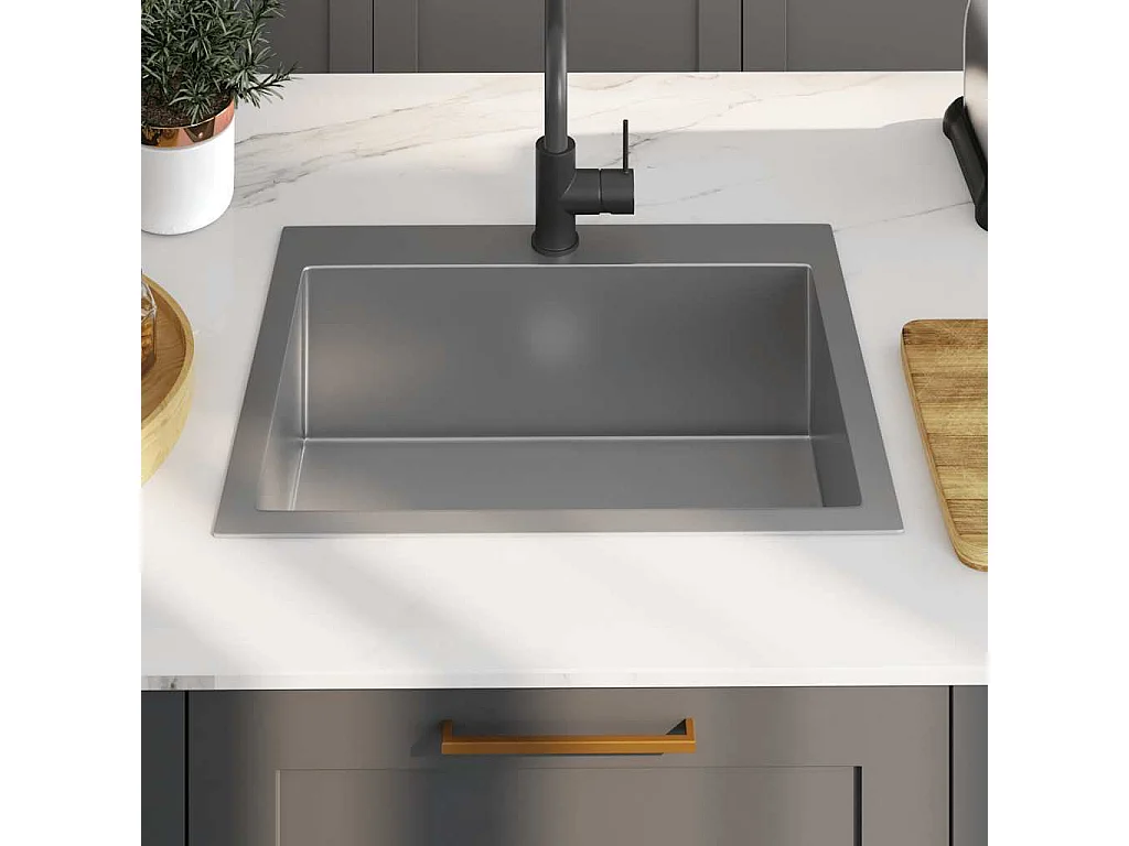 Évier de cuisine fait main Acier inoxydable