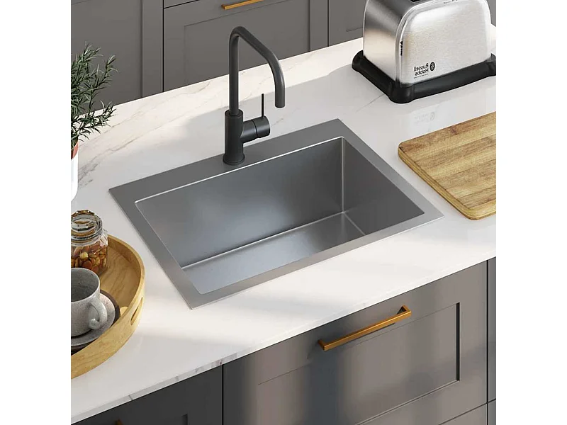 Évier de cuisine fait main Acier inoxydable