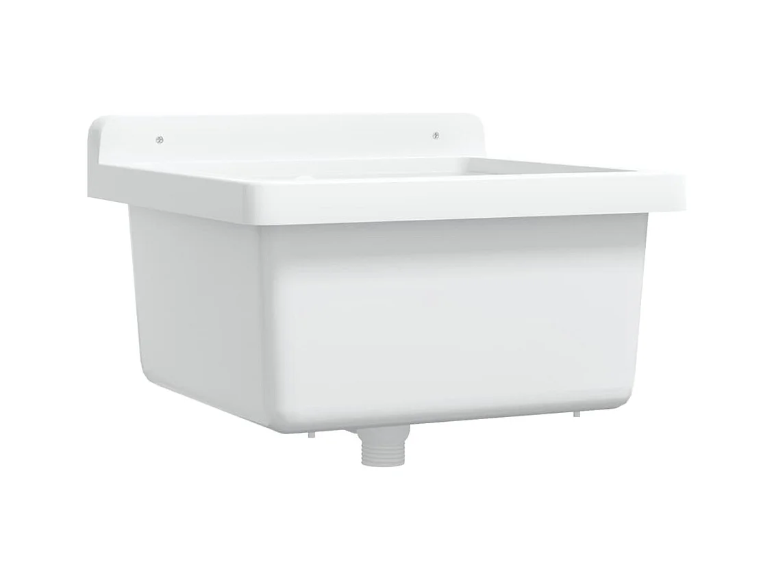 Lavabo de pared blanco 40x40x24 cm resina