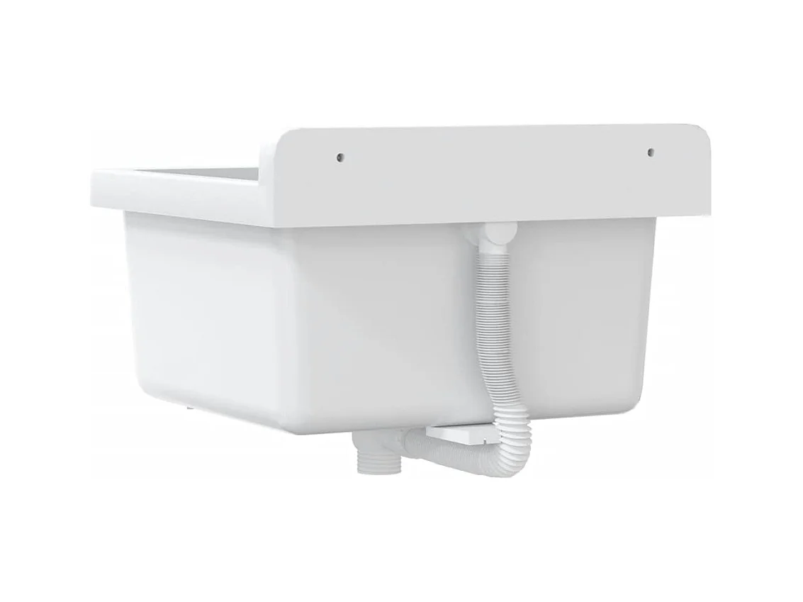 Lavabo de pared blanco 40x40x24 cm resina