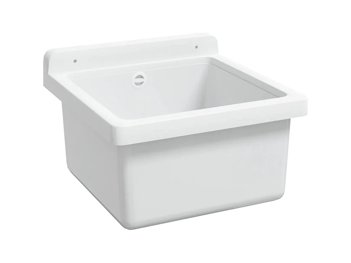 Lavabo de pared blanco 40x40x24 cm resina