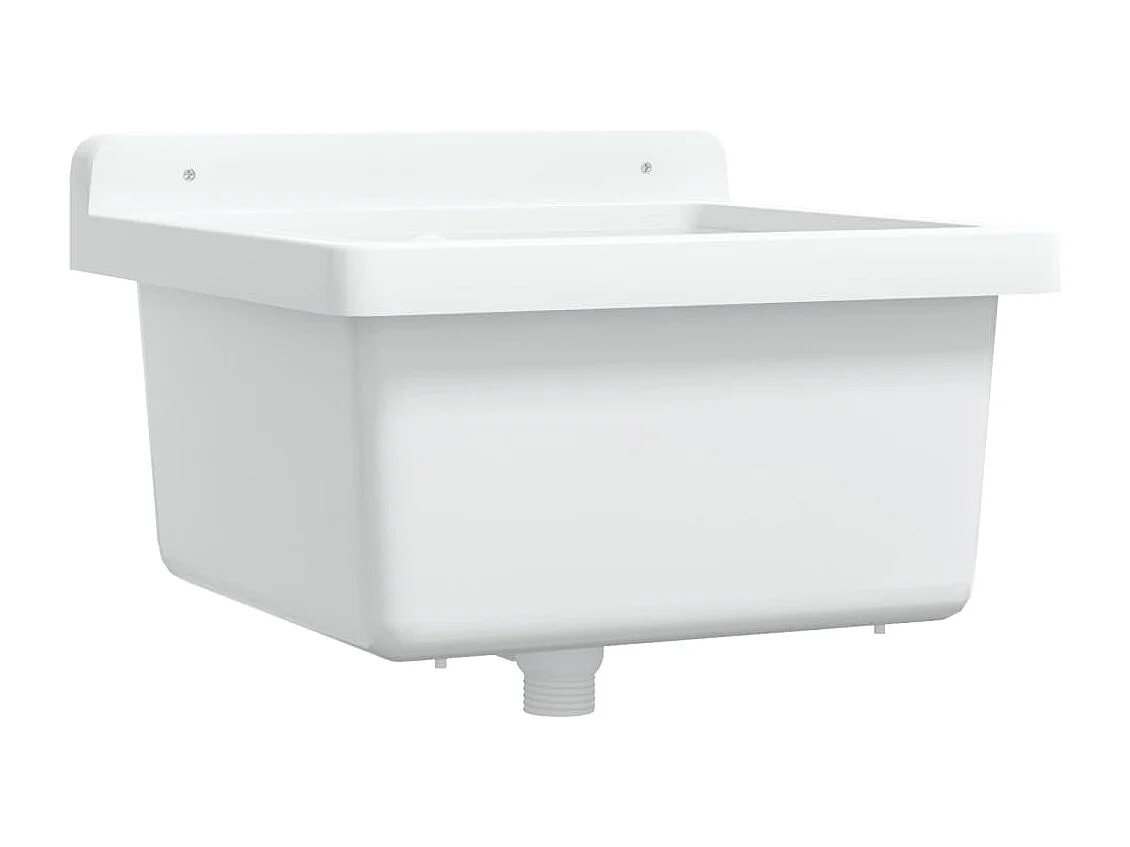 Lavabo de pared blanco 40x40x24 cm resina