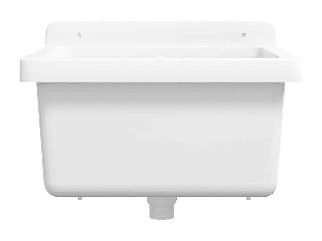 Lavabo de pared blanco 40x40x24 cm resina