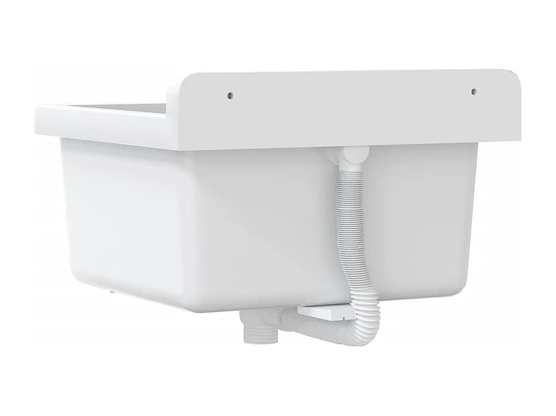 Lavabo de pared blanco 40x40x24 cm resina