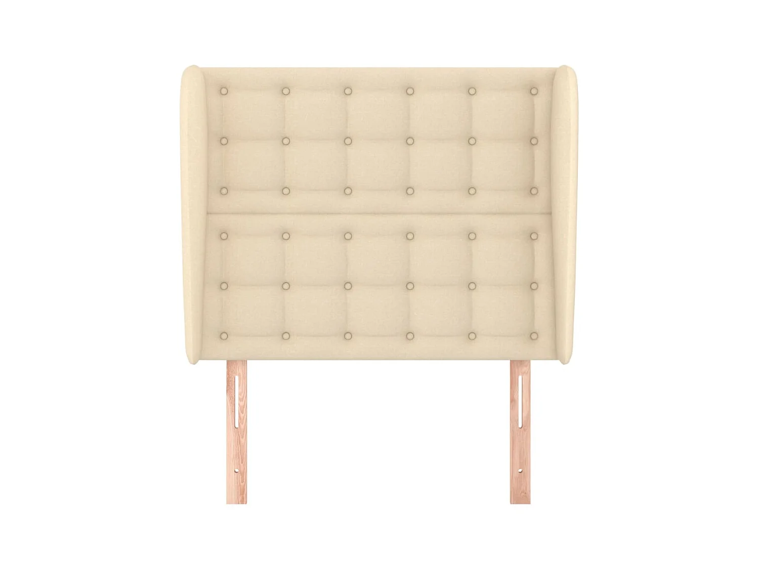 Hoofdbord met vleugels Crème 103x23x118/128 cm Stof