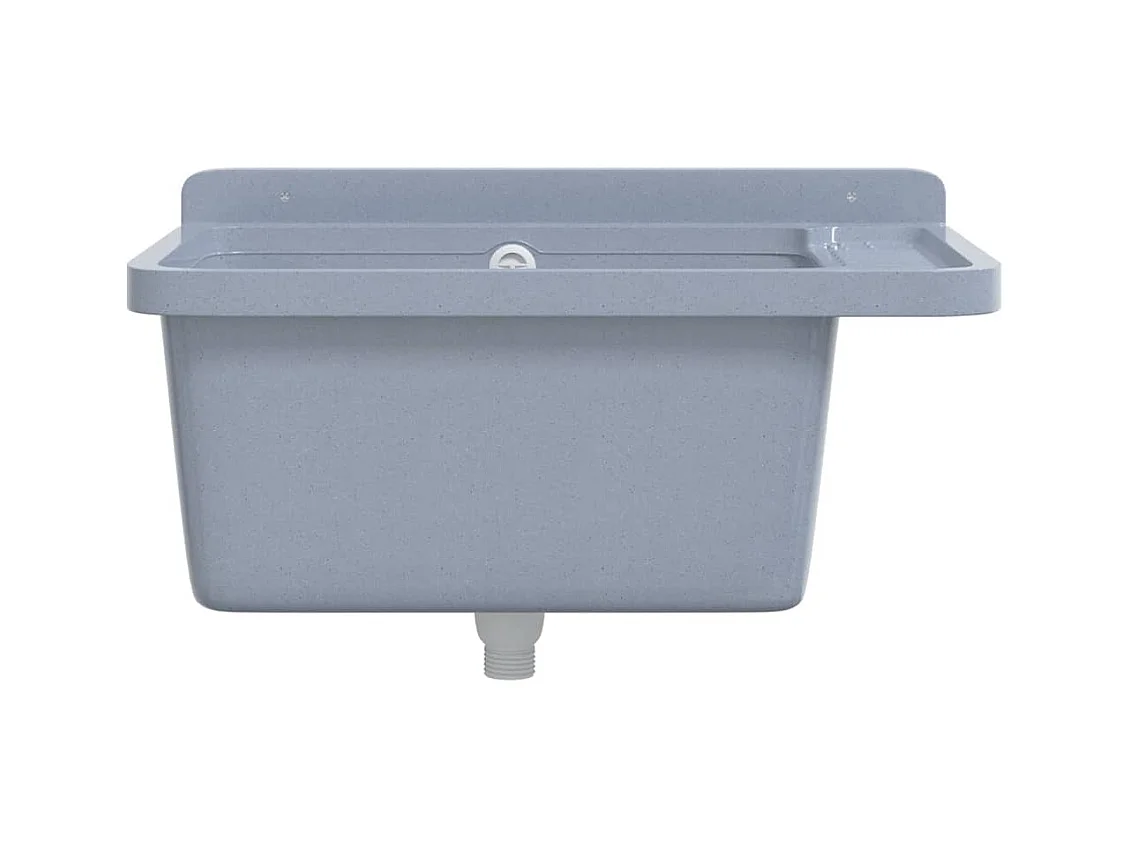 Wandwastafel, grijs, 60x40x28 cm, hars
