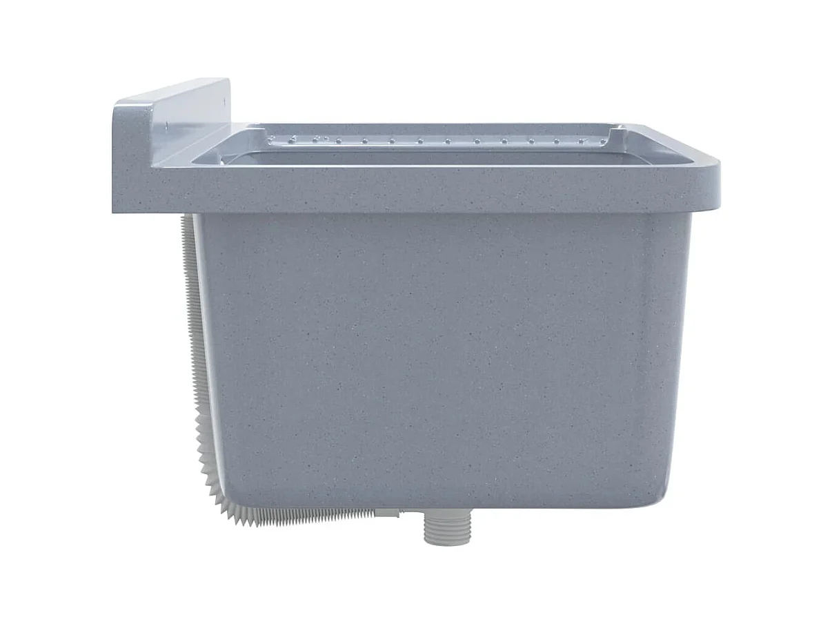 Wandwastafel, grijs, 60x40x28 cm, hars