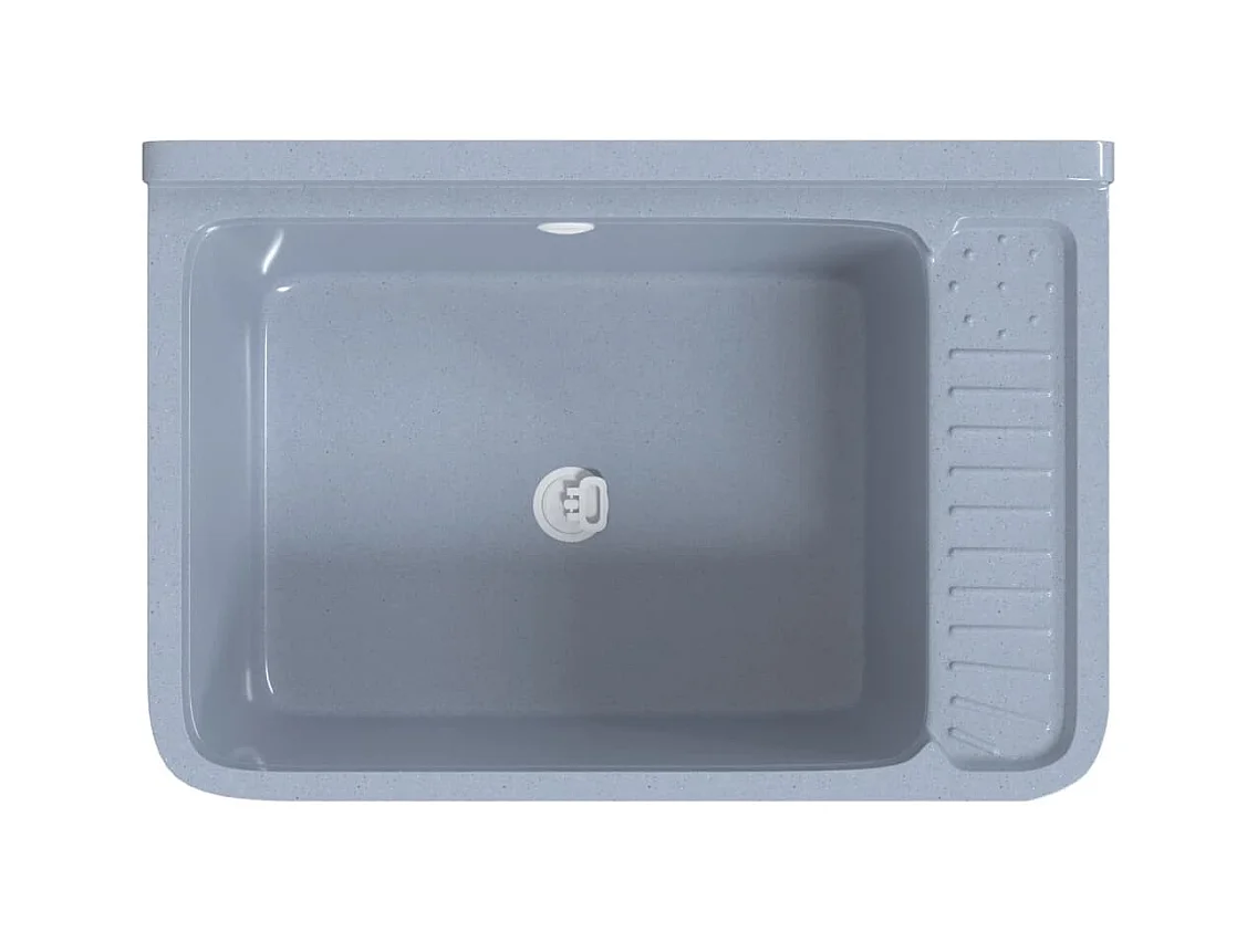 Wandwastafel, grijs, 60x40x28 cm, hars