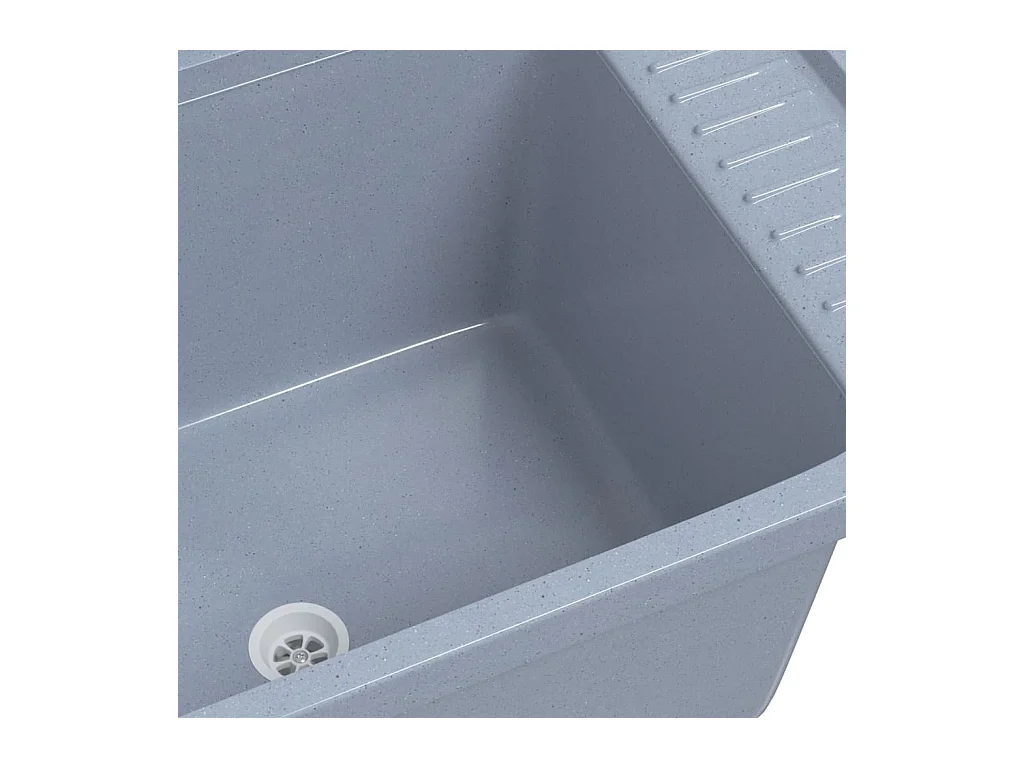 Wandwastafel, grijs, 60x40x28 cm, hars