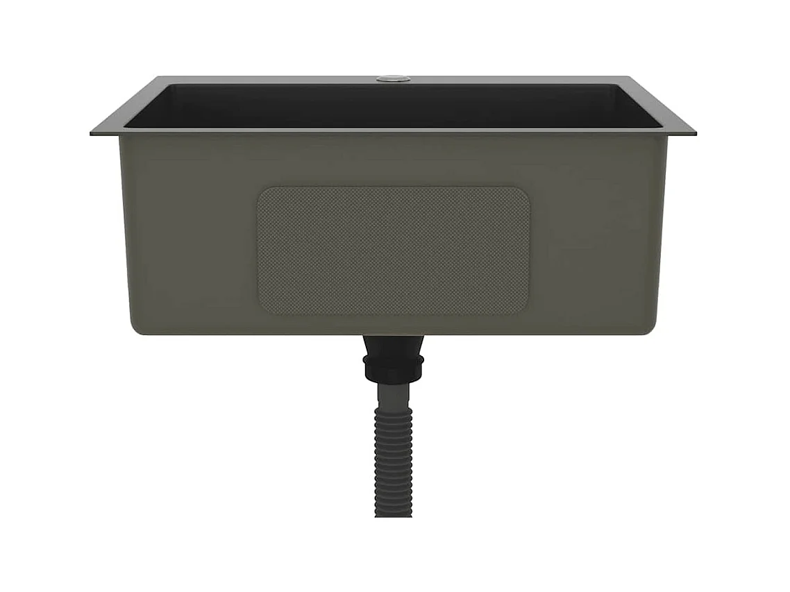 Handgefertigte schwarze Küchenspüle aus Edelstahl