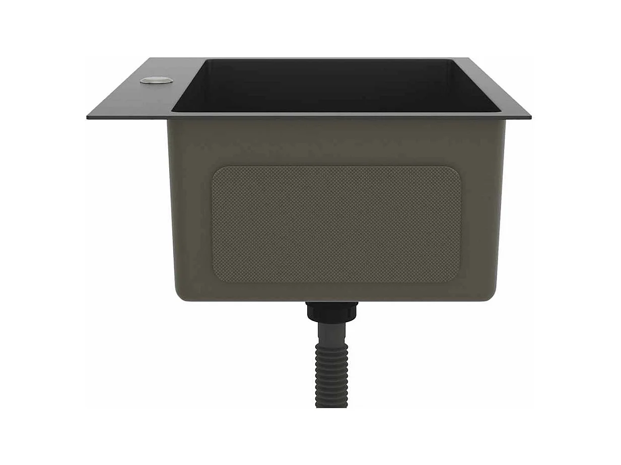 Handgefertigte schwarze Küchenspüle aus Edelstahl