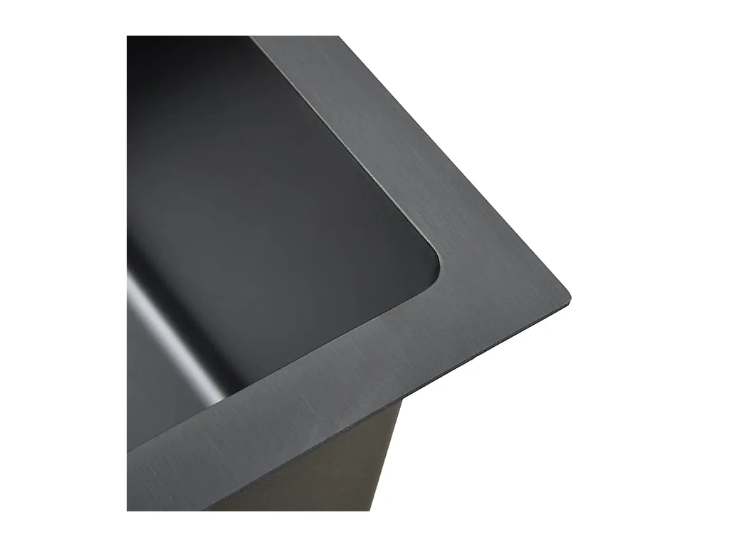 Handgefertigte schwarze Küchenspüle aus Edelstahl