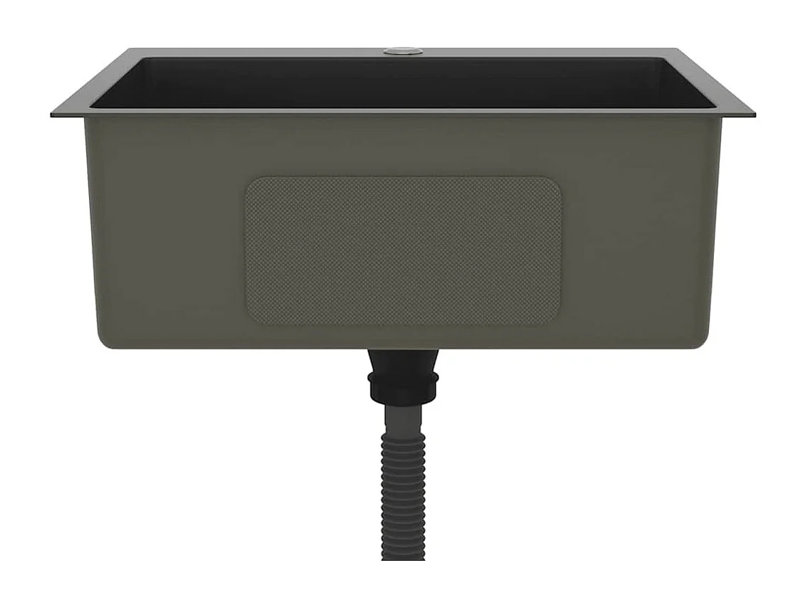 Lavello da cucina in acciaio inossidabile nero fatto a mano