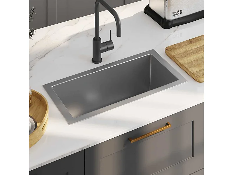 Handgemaakte keukengootsteen roestvrij staal