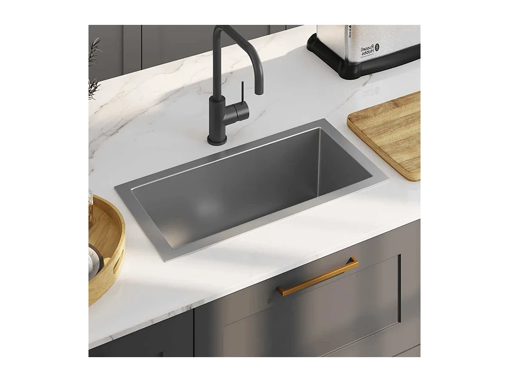 Handgemaakte keukengootsteen roestvrij staal