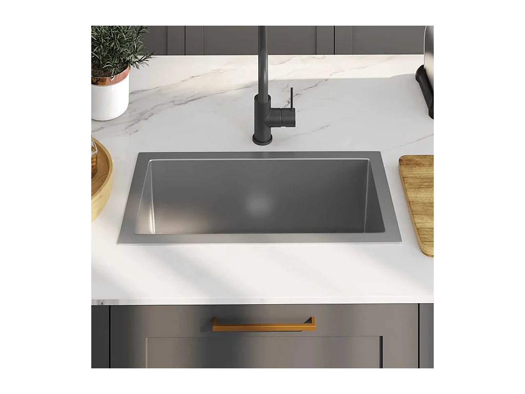 Handgemaakte keukengootsteen roestvrij staal