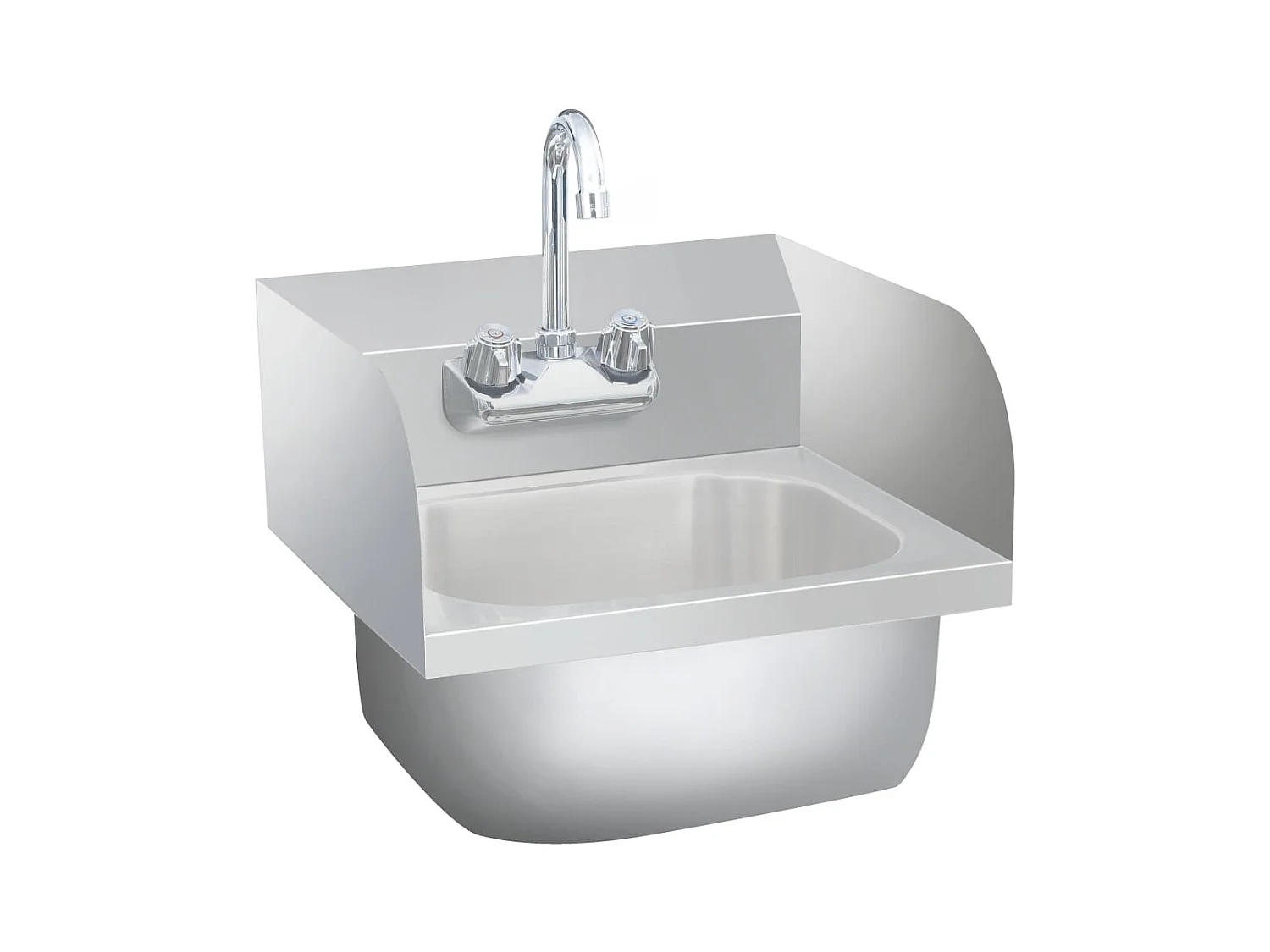 Commerciële handwasbak met roestvrijstalen kraan