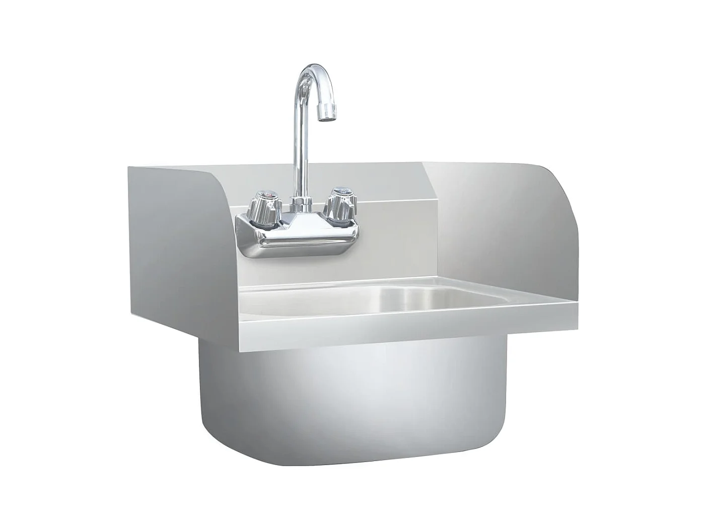 Commerciële handwasbak met roestvrijstalen kraan