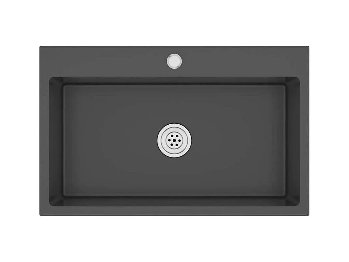 Lavello da cucina in acciaio inossidabile nero fatto a mano