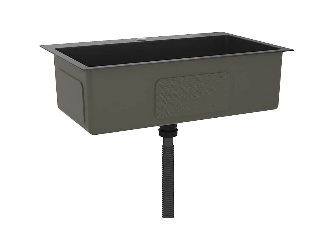 Lavello da cucina in acciaio inossidabile nero fatto a mano