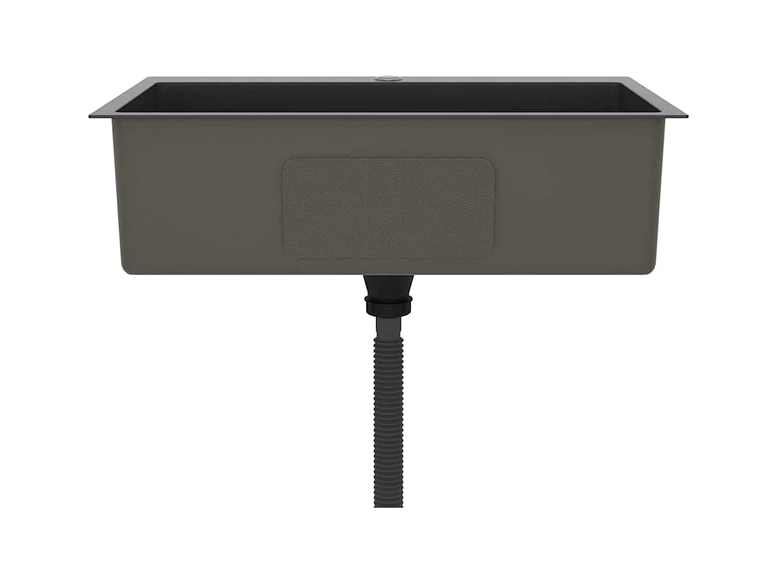 Lavello da cucina in acciaio inossidabile nero fatto a mano