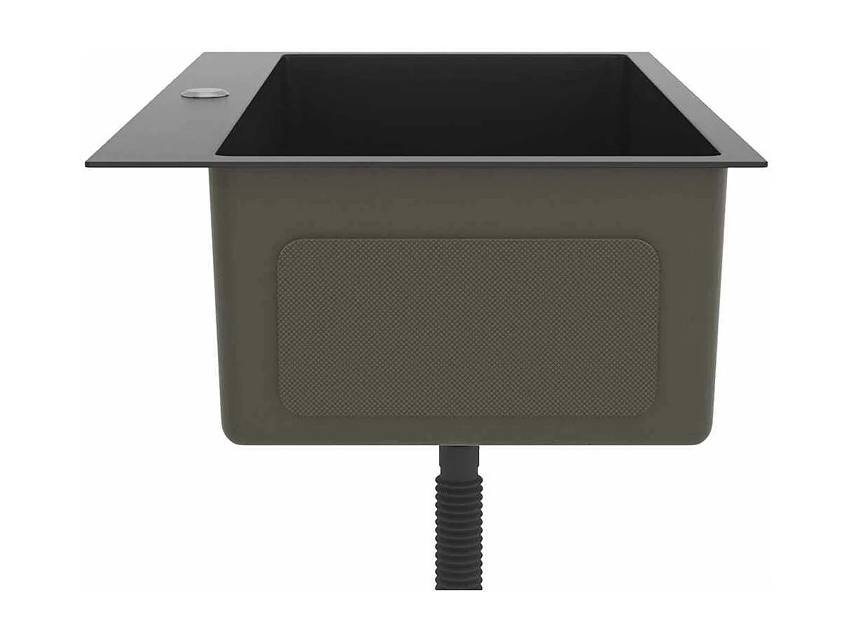 Lavello da cucina in acciaio inossidabile nero fatto a mano