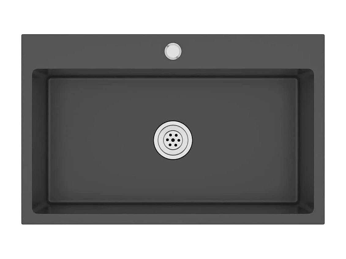 Évier de cuisine fait main Noir Acier inoxydable