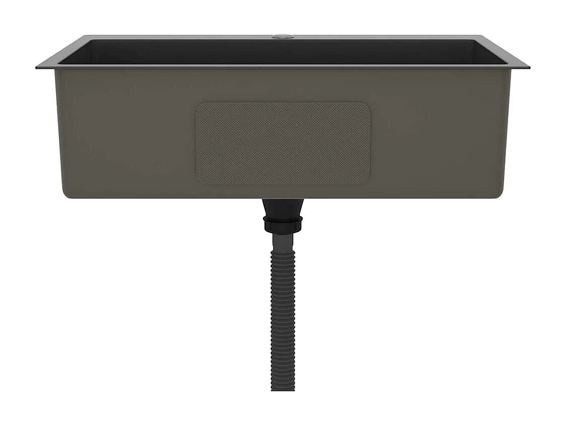 Évier de cuisine fait main Noir Acier inoxydable