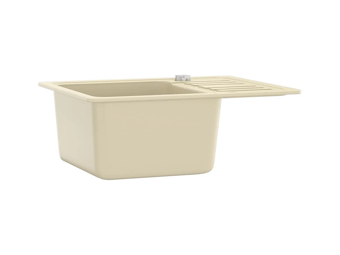 Granieten keukenspoelbak enkele spoelbak beige