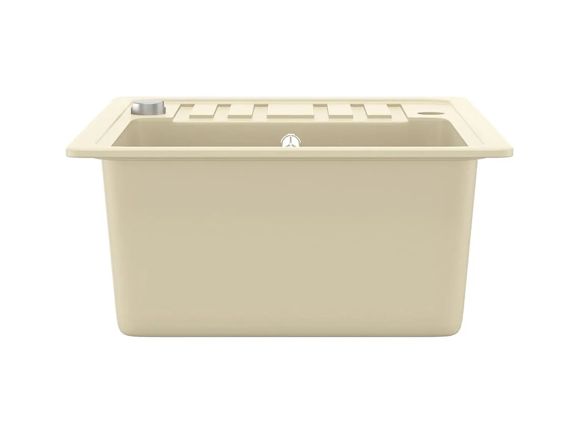 Granieten keukenspoelbak enkele spoelbak beige