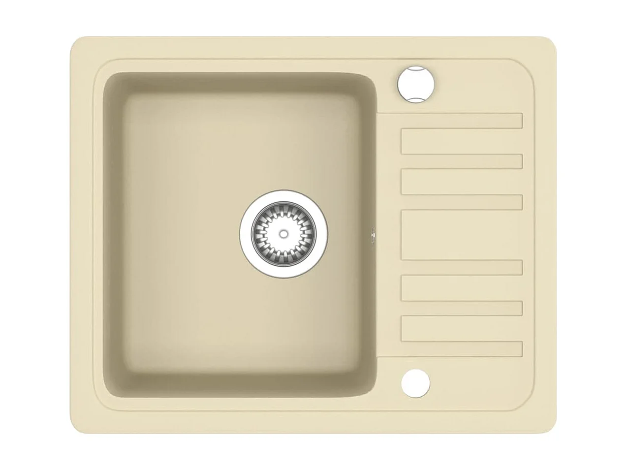 Évier de cuisine Granit Seul lavabo Beige