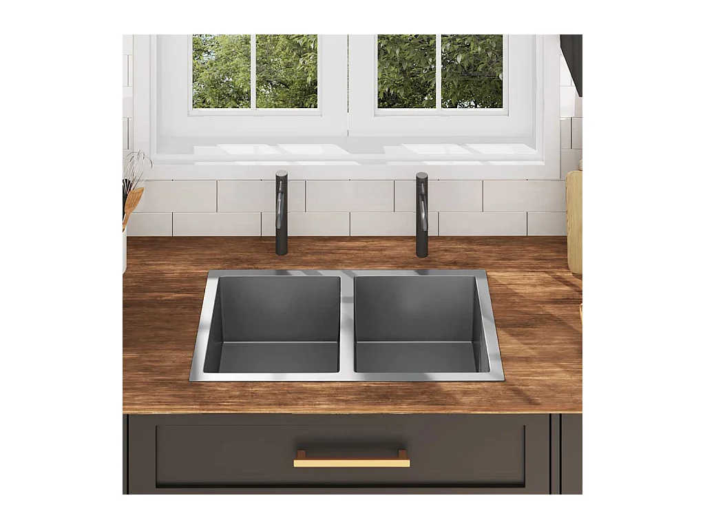 Handgemaakte keukengootsteen roestvrij staal