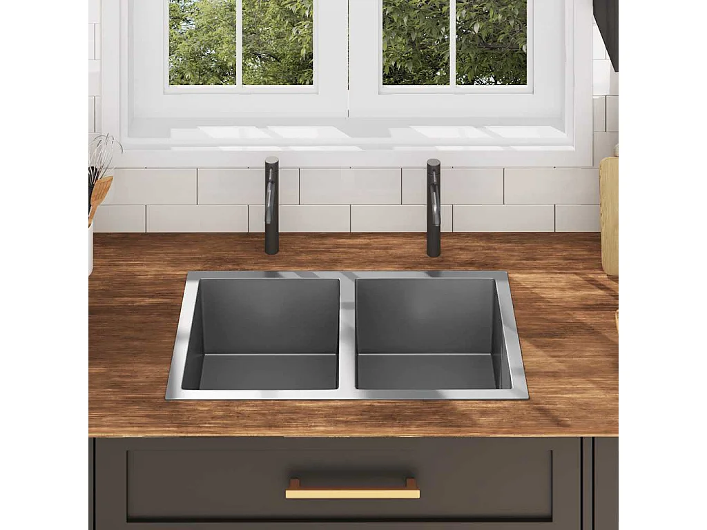 Évier de cuisine fait à la main Acier inoxydable